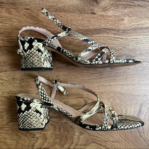 J.crew snakeskin strappy sandals